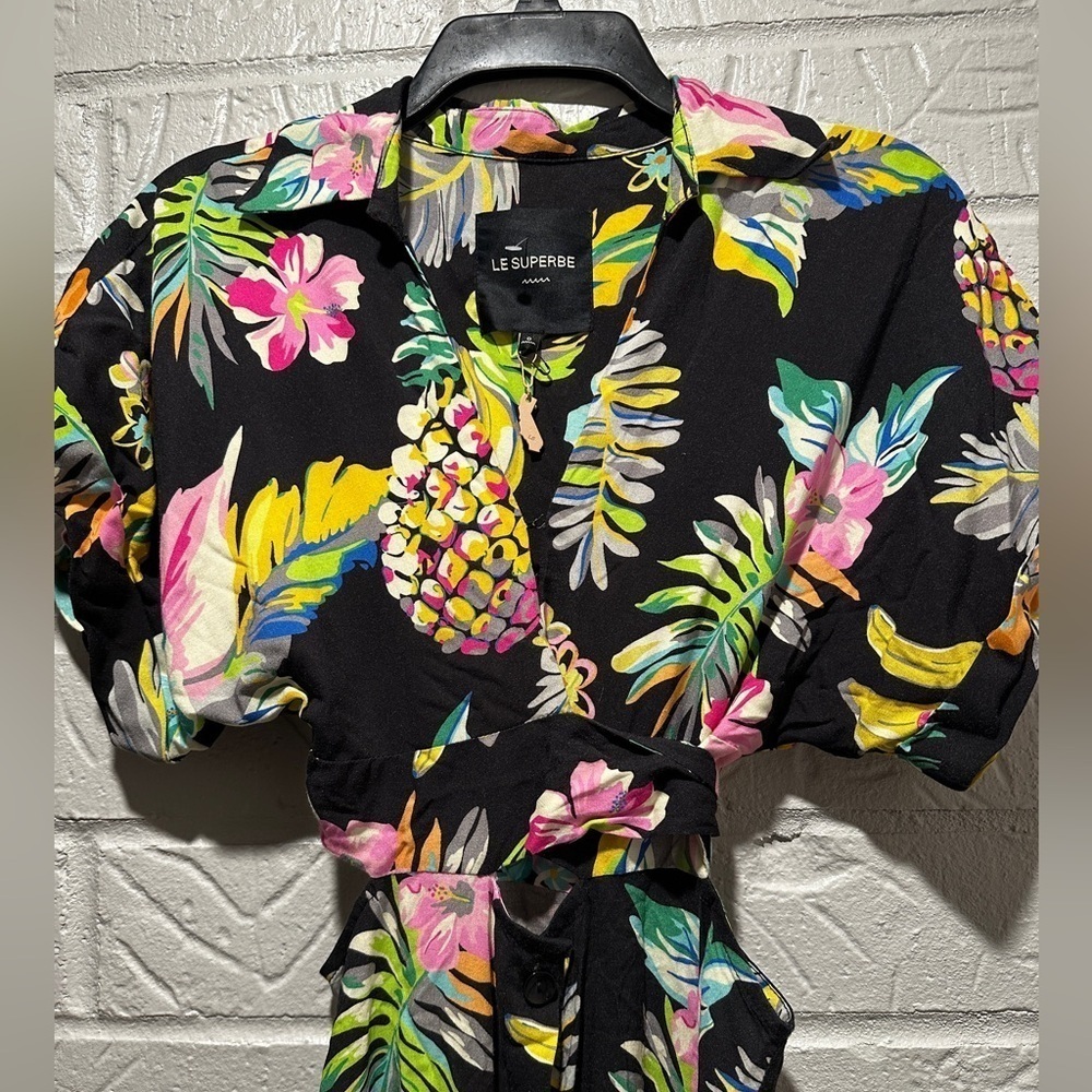 New Le Superbe Mai Tai Might I Dress in Black Tropi Cali Size 0 - Picture 10 of 13